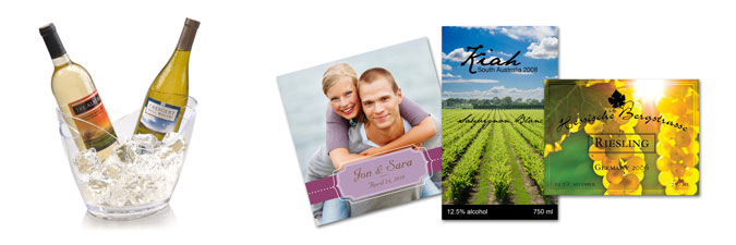 Wine labels printed by LX900 and LX400 color label printer